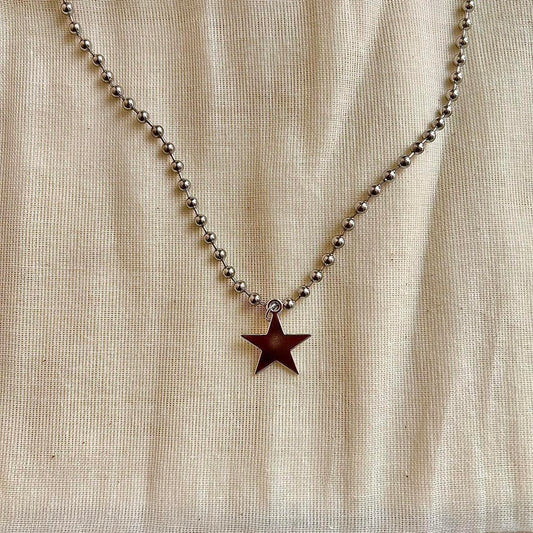 Silver Star Pendant Necklace